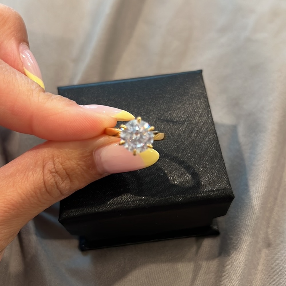 Round Solitaire Engagement Ring - image 2